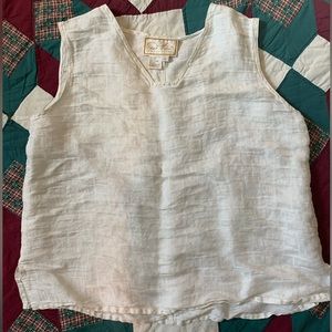 Sleeveless Linen Top